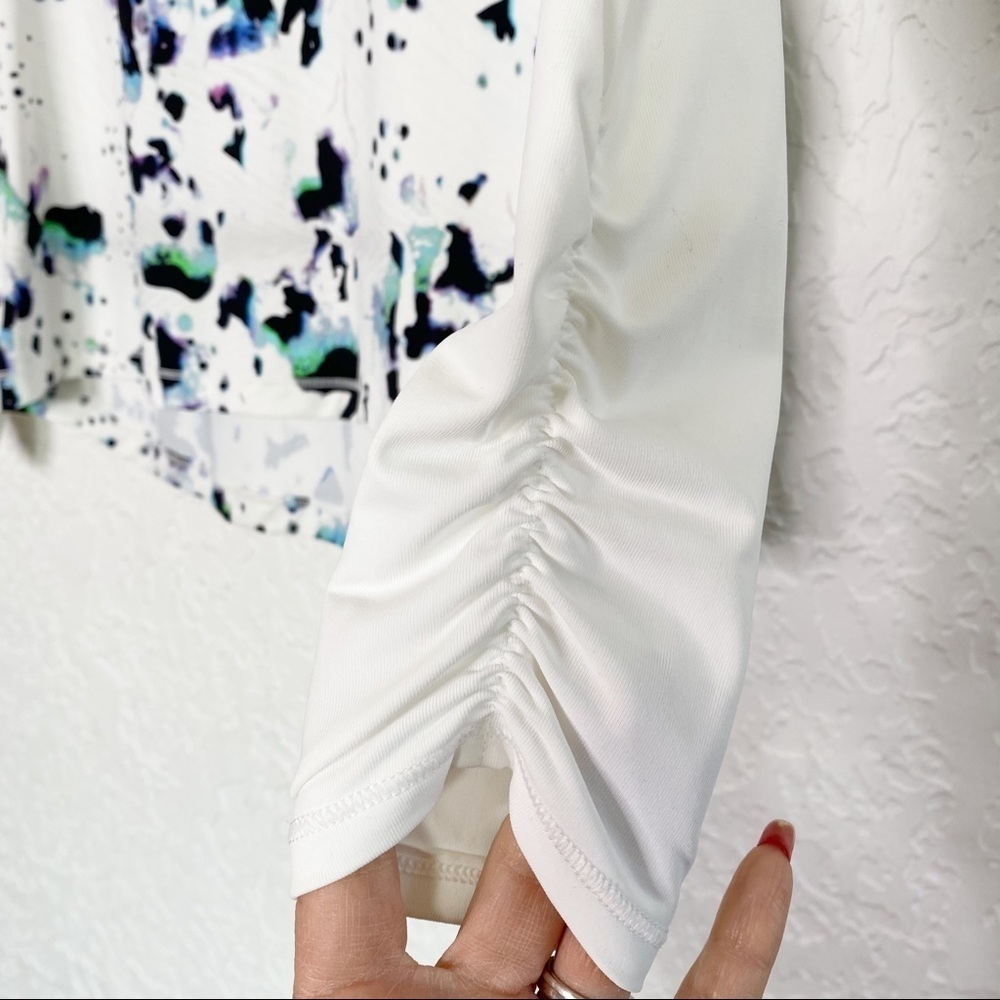 Calia Carrie Underwood White Long Sleeve Rash Guard Swimsuit top Size M - Picture 7 of 11